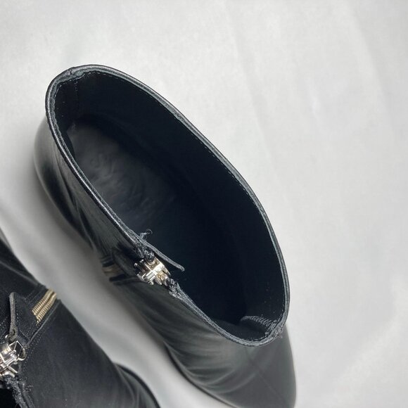 Sylven New York Cassidy Black Calf Leather Nappa Boots - Picture 8 of 12